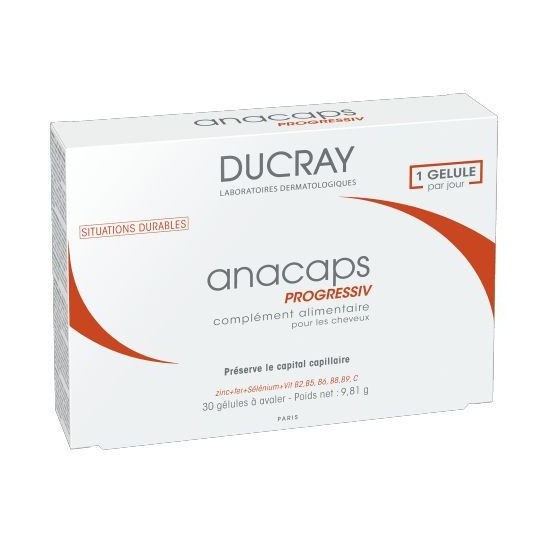 Ducray Anacaps Progressiv Complément Alimentaire 30 Gélules Ducray Anacaps Progressiv Complément Alimentaire 30 Gélules