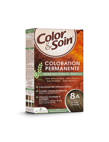 Les 3 Chênes Color&Soin Coloration Permanente 8A Blond Cendré – 135 ml