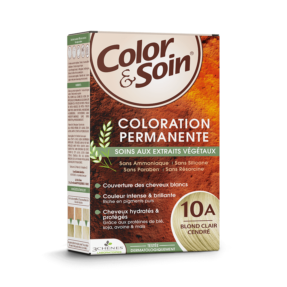 Les 3 Chênes Color&Soin Coloration Permanente 10A Blond Clair Cendré – 135 ml