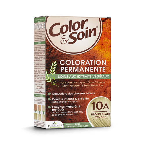 Les 3 Chênes Color&Soin Coloration Permanente 10A Blond Clair Cendré – 135 ml