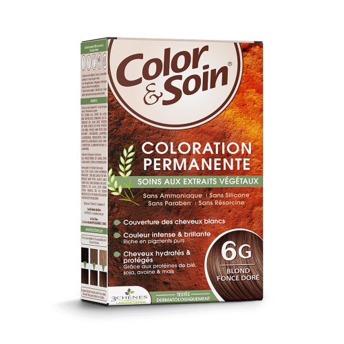 Les 3 Chênes Color&Soin Coloration Permanente 6G Blond Foncé Doré – 135 ml
