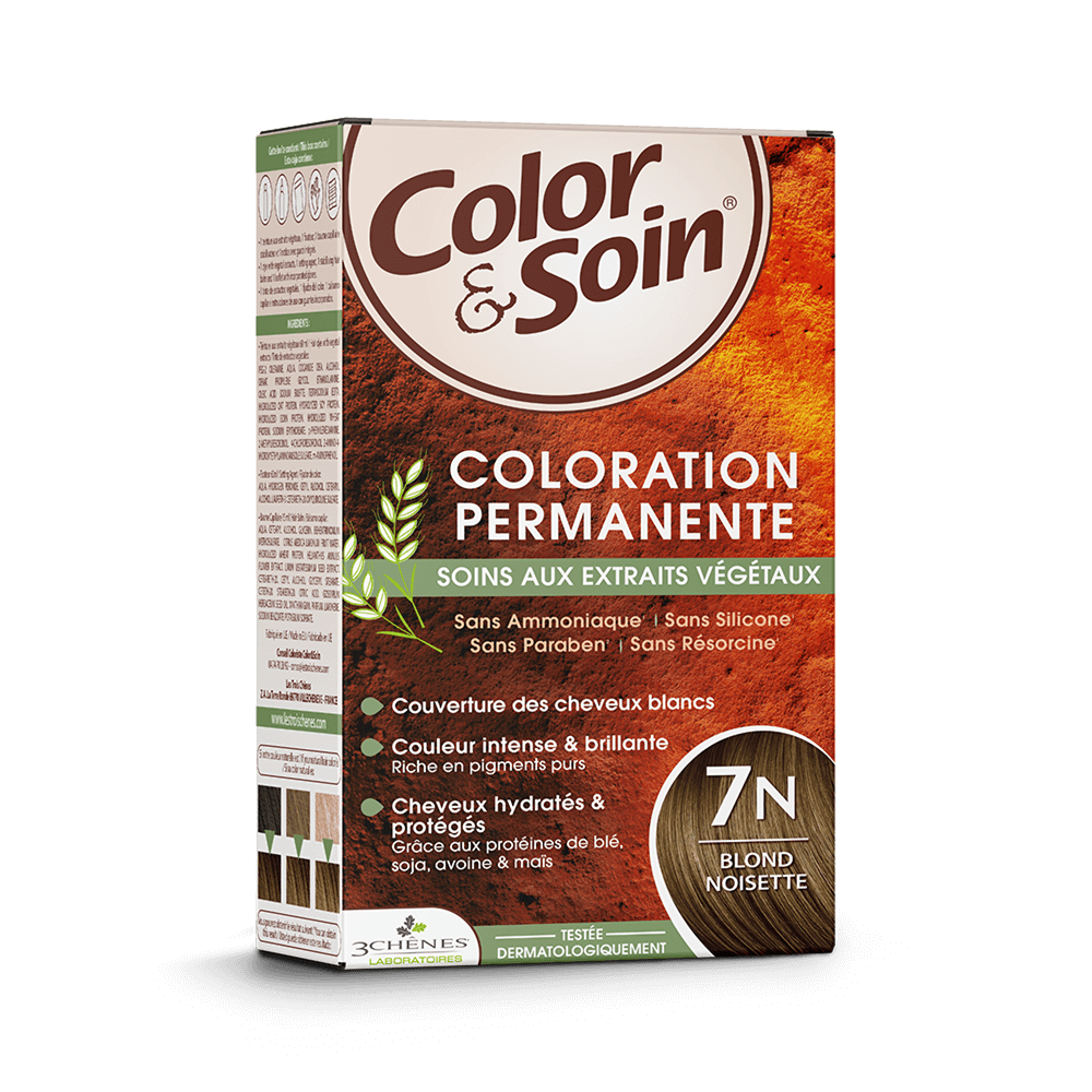 Les 3 Chênes Color&Soin Coloration Permanente 7N Blond Noisette – 135 ml
