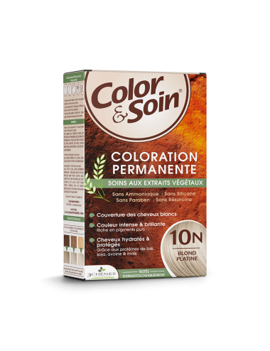 Les 3 Chênes Color&Soin Coloration Permanente 10N Blond Platine – 135 ml