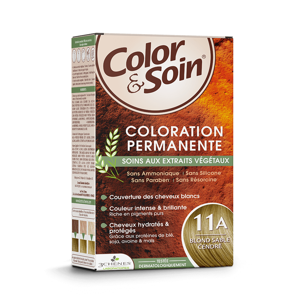 Les 3 Chênes Color&Soin Coloration Permanente 11A Blond Sable Cendré – 135 ml