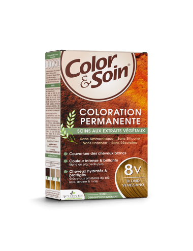 Les 3 Chênes Color&Soin Coloration Permanente 8V Blond Veneziano – 135 ml