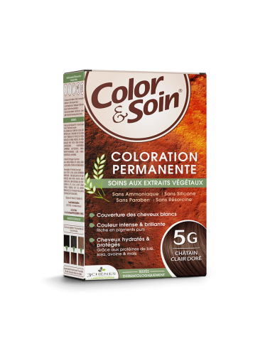 Les 3 Chênes Color&Soin Coloration Permanente 5G Châtain Clair Doré – 135 ml