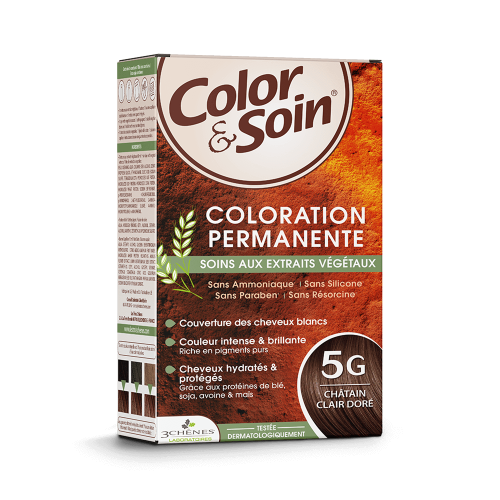 Les 3 Chênes Color&Soin Coloration Permanente 5G Châtain Clair Doré – 135 ml