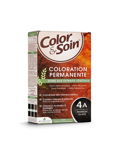 Les 3 Chênes Color&Soin Coloration Permanente 4A Marron Glacé – 135 ml