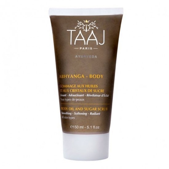 Taaj abhyanga gommage huiles et cristaux de sucre 150ml Taaj abhyanga gommage huiles et cristaux de sucre 150ml
