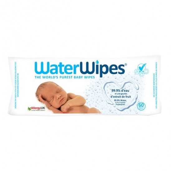 Waterwipes lingettes bébé 100% naturelles 60 lingettes Waterwipes lingettes bébé 100% naturelles 60 lingettes