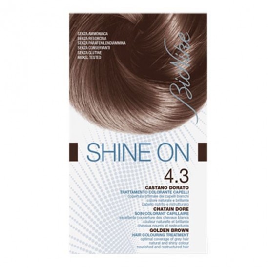 Bionike Shine on soin coloration 4.3 chatain doré Bionike Shine on soin coloration 4.3 chatain doré