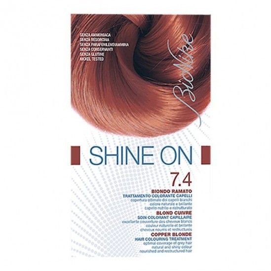 Bionike Shine on soin coloration 7.4 blond cuivre Bionike Shine on soin coloration 7.4 blond cuivre