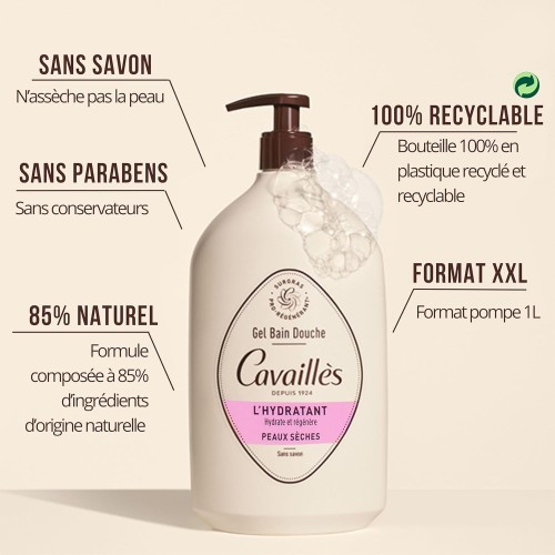 Rogé Cavaillès Lait Bain et Douche Hydratant - 1 Litre