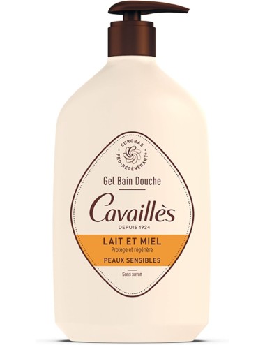 Rogé Cavaillès Gel Surgras Actif Bain Douche Lait et Miel - 1 Litre