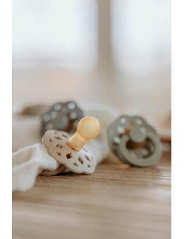 2 Sucettes BIBS Bohème Ronde Sage / Cloud - GLOW