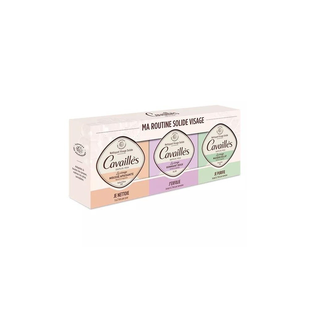Rogé Cavaillès Coffret Ma Routine Solide Visage 3 x 70 g