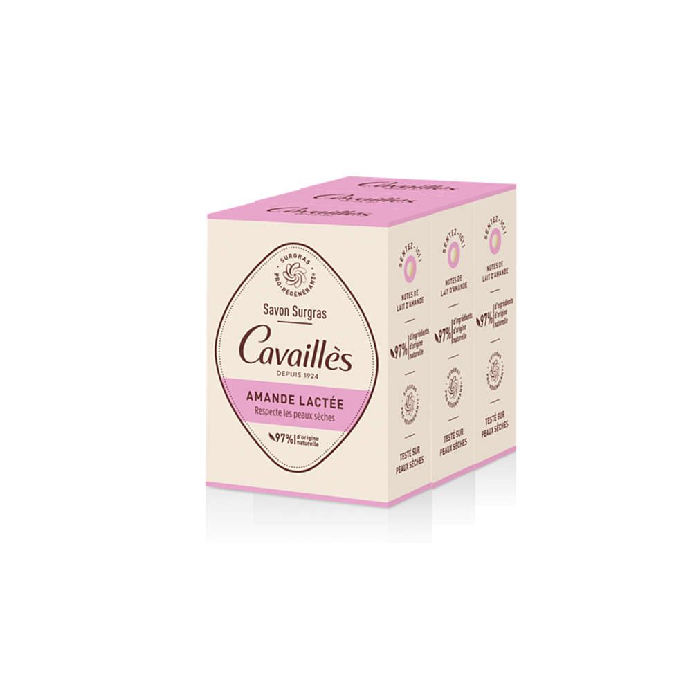 Rogé Cavaillès Lot Savon Surgras Amande Lactée 3x200 g