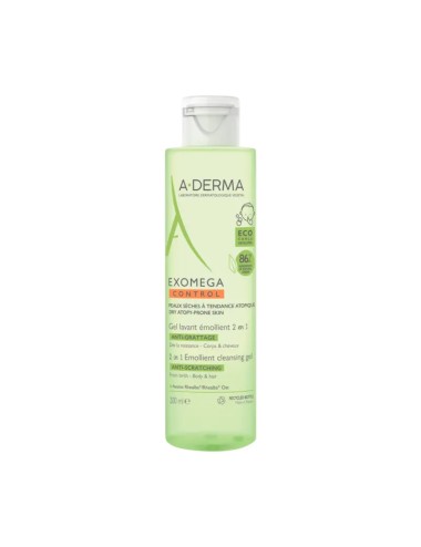 A-Derma Exomega Control – Gel Moussant Émollient 2 en 1