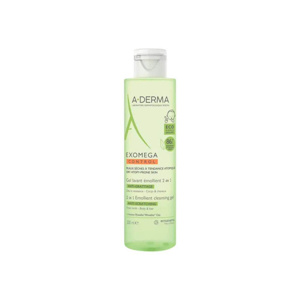 A-Derma Exomega Control – Gel Moussant Émollient 2 en 1
