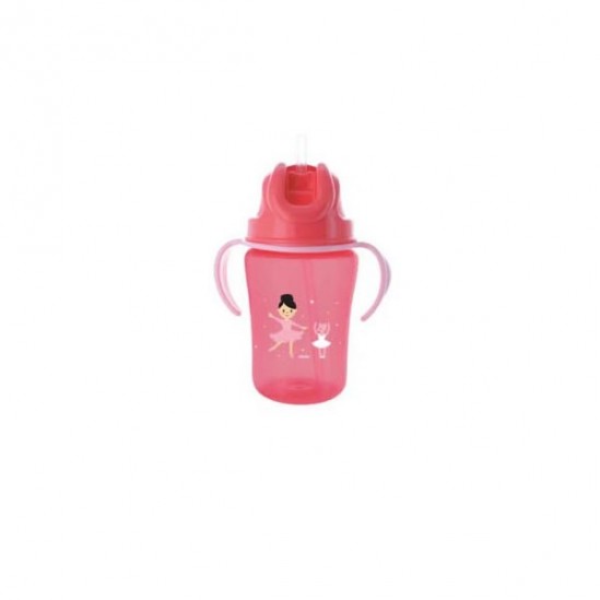 Dodie tasse paille +18 mois rose 350ml Dodie tasse paille +18 mois rose 350ml