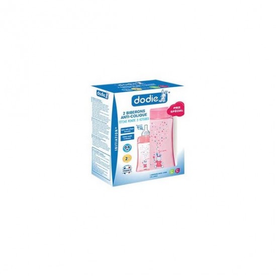 Dodie coffret x2 biberons initiation+ fille 270ml Dodie coffret x2 biberons initiation+ fille 270ml