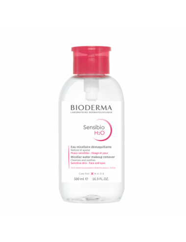 Bioderma Sensibio H2O pompe inversée eau micellaire apaisante 500 ml