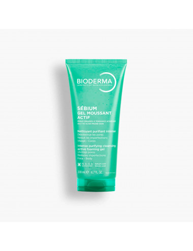Bioderma Sébium gel moussant actif nettoyant kératolytique 200 ml