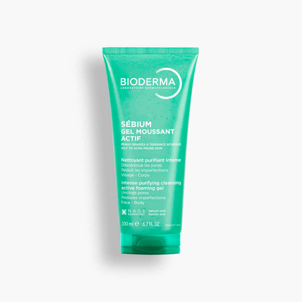 Bioderma Sébium gel moussant actif nettoyant kératolytique 200 ml