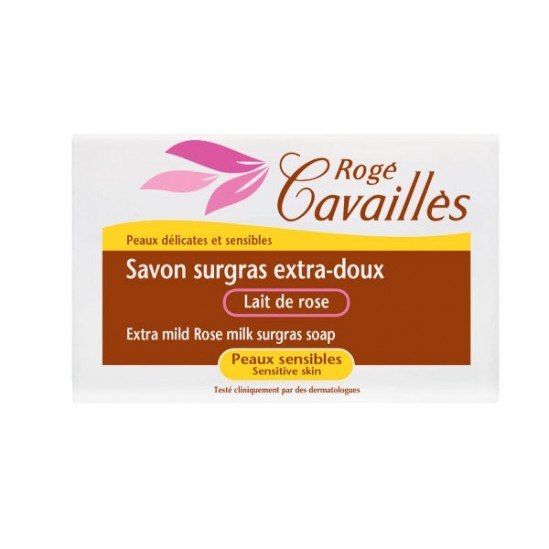 Rogé cavaillès savon surgras extra-doux lait de rose 150g Rogé cavaillès savon surgras extra-doux lait de rose 150g