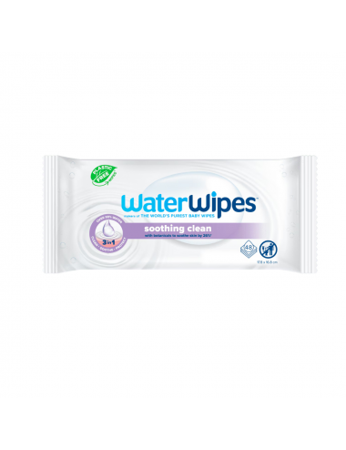 WaterWipes Lingettes Soothing Clean aux Extraits Botaniques – Paquet de 48