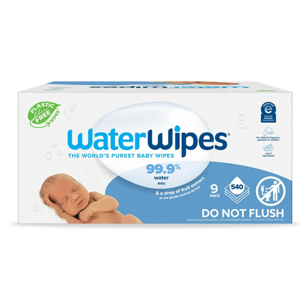 WaterWipes Super Pack Éco 540 Lingettes (9 x 60)