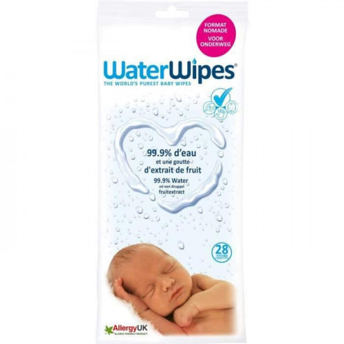 WaterWipes BIO Format Voyage 28 Lingettes Biodégradables