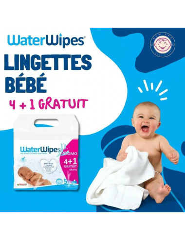 WaterWipes BIO Pack Éco 240 Lingettes Biodégradables (4 x 60)