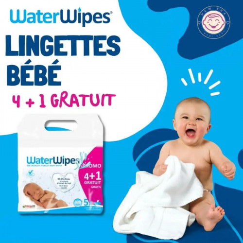 WaterWipes BIO Pack Éco 240 Lingettes Biodégradables (4 x 60)