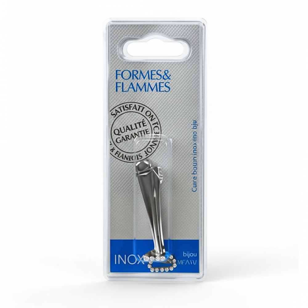 Formes & Flammes Coupe-Ongles de Poche Chromé