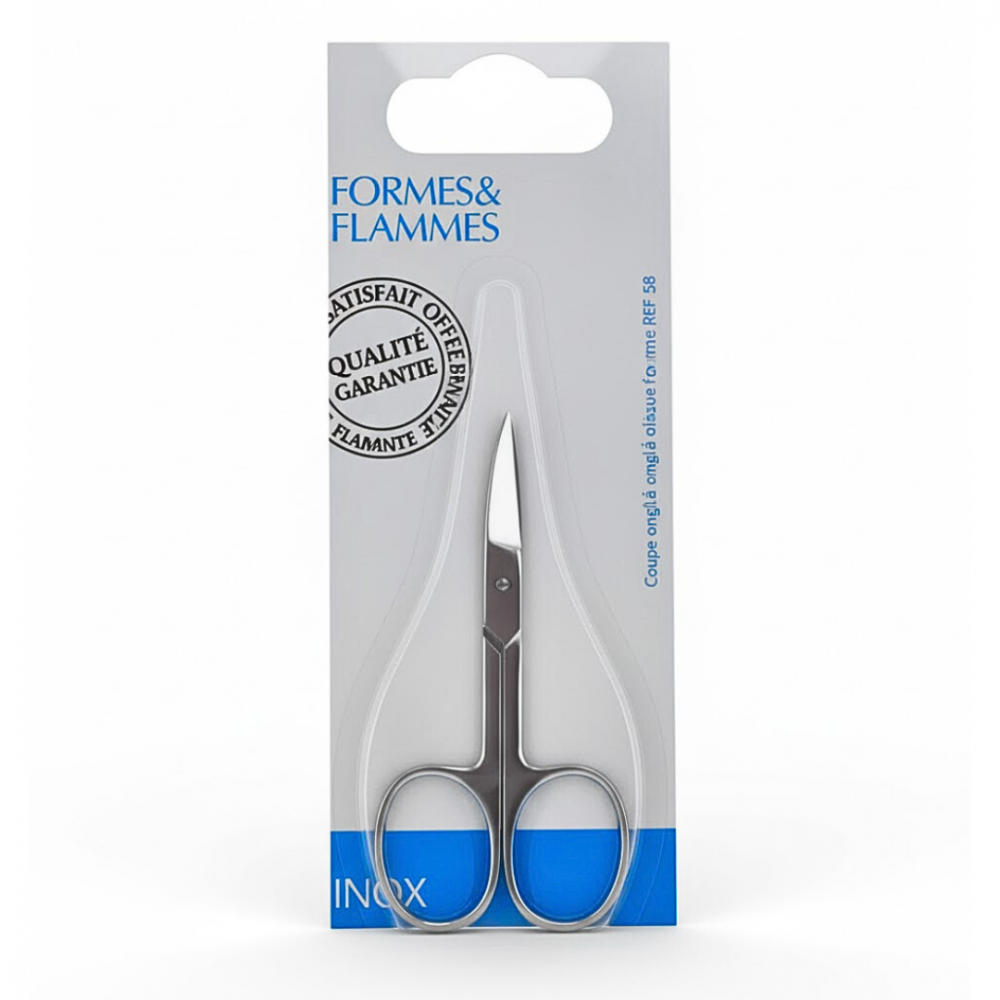 Formes & Flammes Ciseaux à Ongles Courbes Acier Forgé Inoxydable Poli