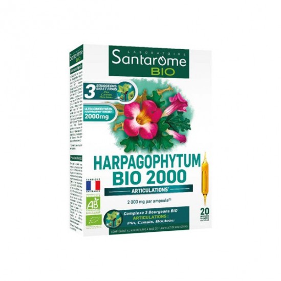 Santarome bio harpagophytum bio 2000 complément alimentaire 20 ampoules x 10ml Santarome bio harpagophytum bio 2000 complément alimentaire 20 ampoules x 10ml