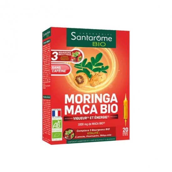 Santarome bio moringa maca bio complément alimentaire 20 ampoules x 10ml Santarome bio moringa maca bio complément alimentaire 20 ampoules x 10ml