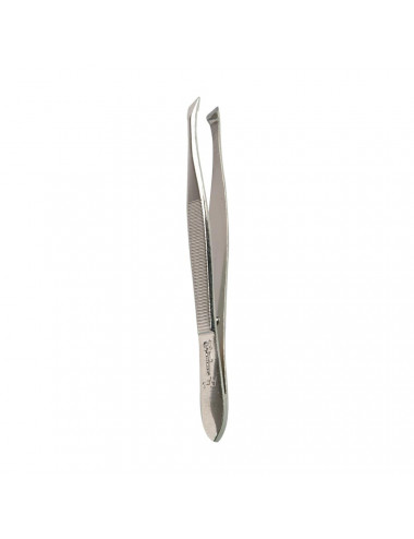 Formes & Flammes Pince à Épiler Longue Mors Biais Nickelée – 9 cm