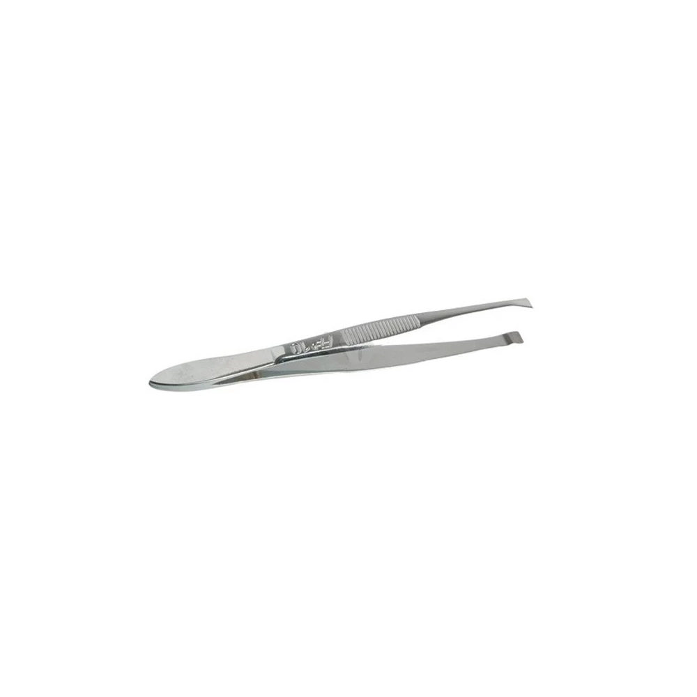Formes & Flammes Pince à Épiler Acier Forgé Chromé Mors Carrés – 8 cm