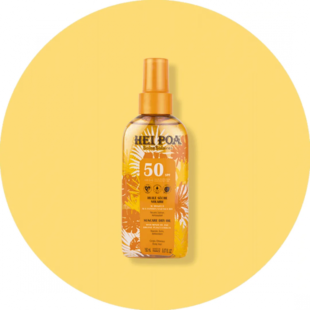 Hei Poa Huile Solaire Monoï Hydratante SPF 50 – 150 ml