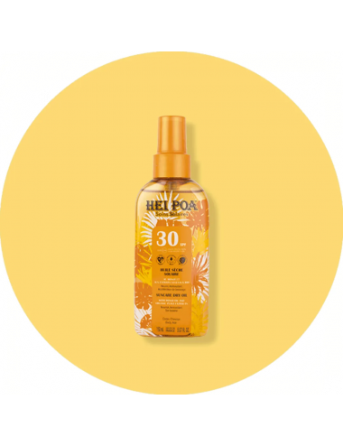 Hei Poa Huile Sèche au Monoï SPF 30 Parfum Tiaré – 150 ml