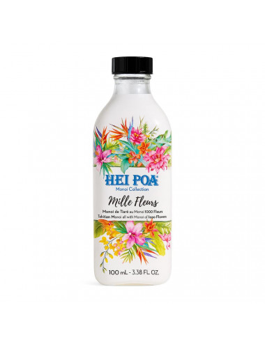 Hei Poa Pur Monoï de Tahiti Aux 1000 Fleurs – 100 ml