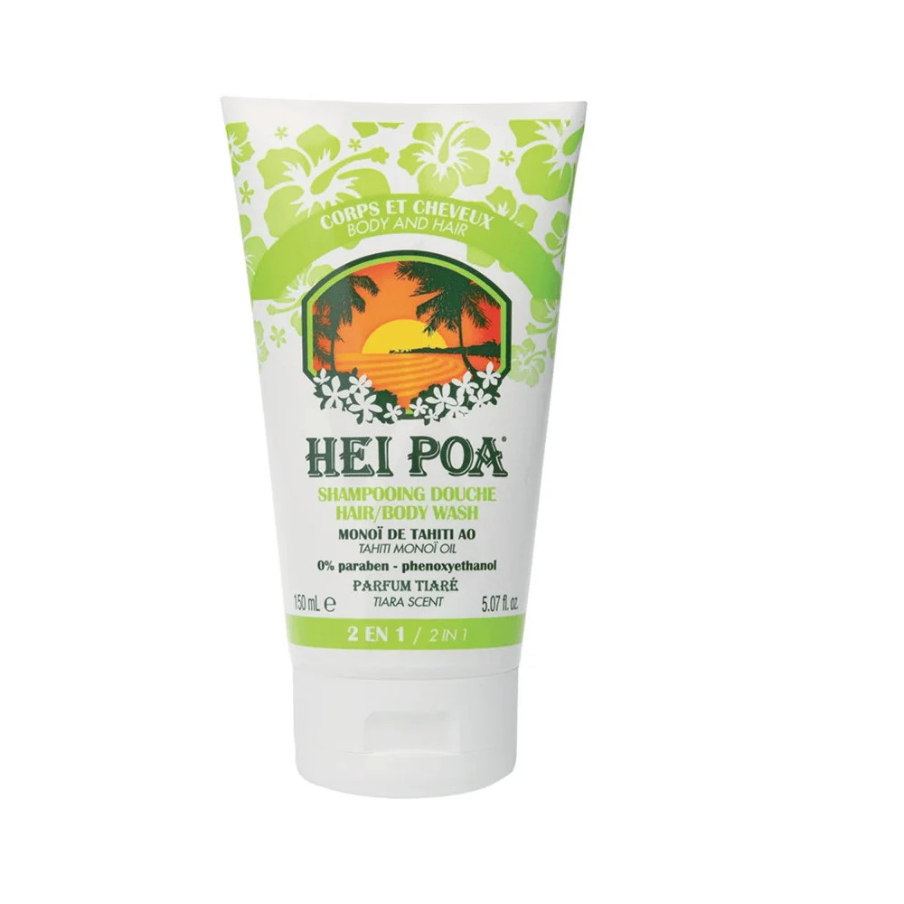 Hei Poa Shampooing Douche Corps et Cheveux au Tiaré – 150 ml