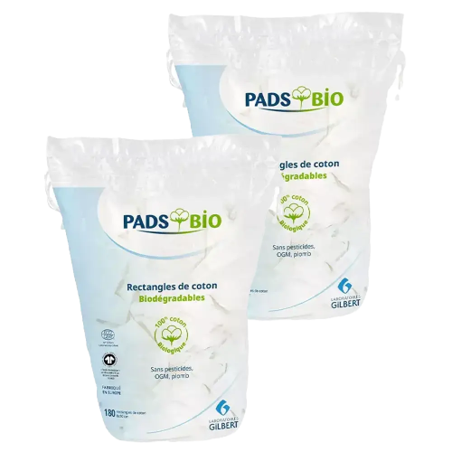Gilbert Pack Duo Pureté Bio – 360 Pads (2 x 180 Unités)