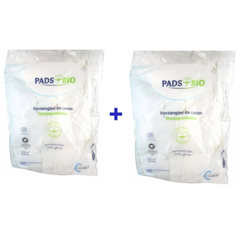 Gilbert Pack Duo Pureté Bio – 360 Pads (2 x 180 Unités)