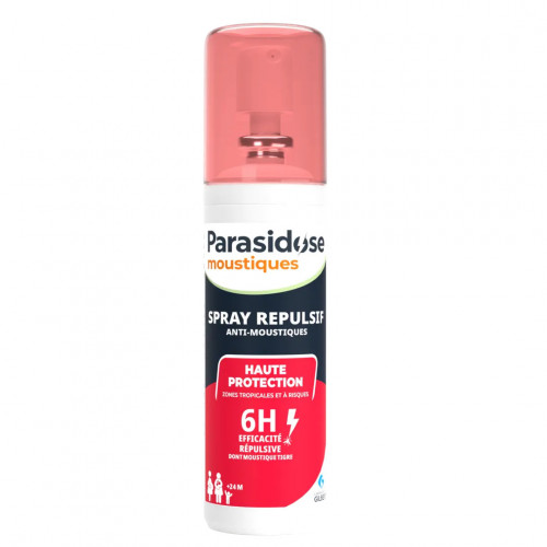 Parasidose Moustiques Spray Répulsif Zones Tempérées +24 mois – 100 ml