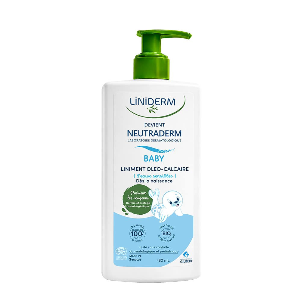 Gilbert Liniderm Liniment Oléo-Calcaire Stabilisé Avec Pompe – 480 ml