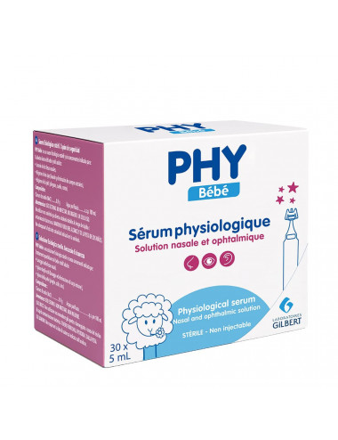 Gilbert Sérum Physiologique Physiodose – 30 Unidoses de 5 ml