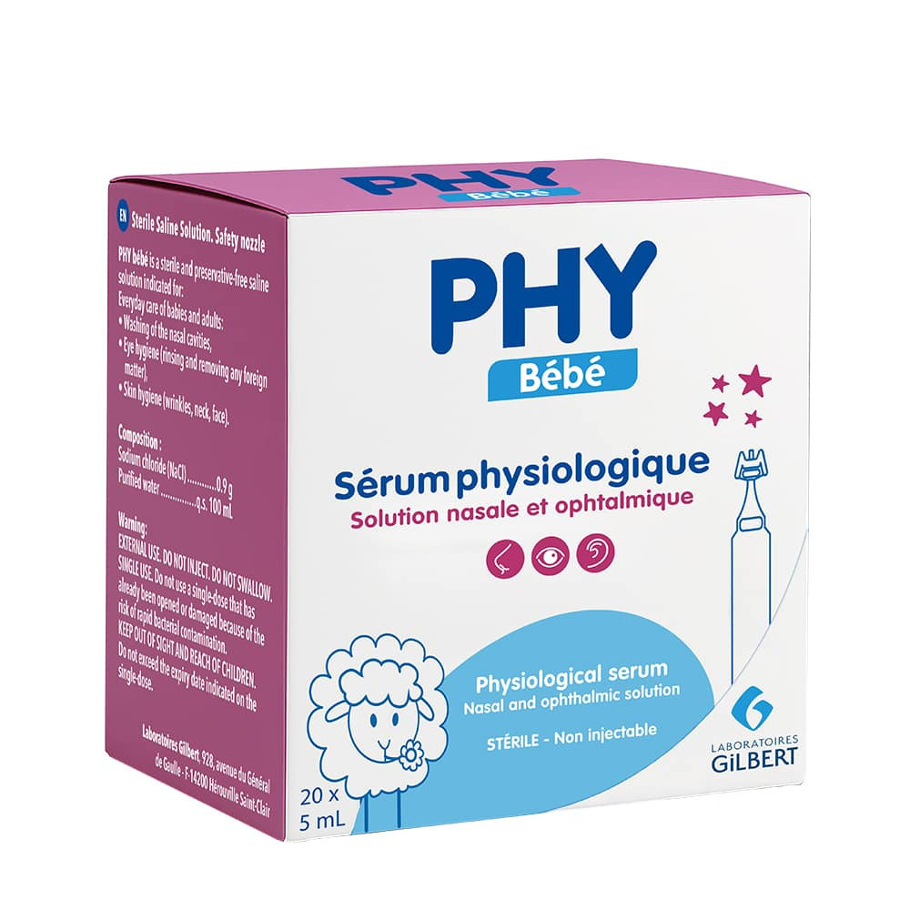 Gilbert Sérum Physiologique Physiodose – 20 Unidoses de 5 ml